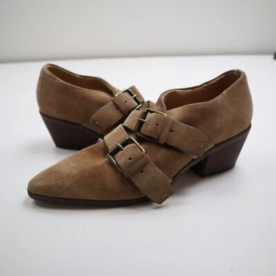 Splendid Women's Suede Double Buckle Booties Gray Size 7.5 - Image 1 of 4