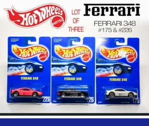 Lot of 3 - Hot Wheels Ferrari 348 - White #175 Pink #226 Black #226 - Picture 1 of 4