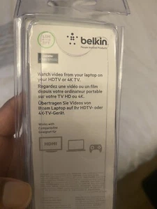 Belkin HDMI Digital Video Cable 1.5 m 4K/Ultra HD Black F3Y017BT1.5MBLK - Picture 1 of 4