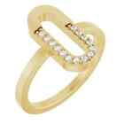 Diamond Paperclip-Style Ring In 14K Yellow Gold (1/10 ct. tw.)