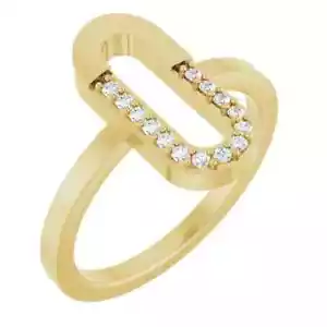 Anillo estilo clip de diamante en oro amarillo de 14 K (1/10 quilates) tw.) - Imagen 1 de 5