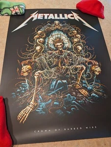 Metallica Poster CROWN OF BARBED WIRE Print Numbered 72 Seasons MILES TSANG - Picture 1 of 6