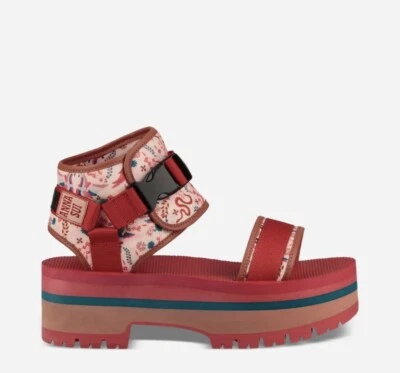 TEVA INDIO JEWELL ANNA SUI LOLLIPOP ANKLE WRAP PLATFORM SANDALS SIZE 6 WOMENS - Image 1 of 3