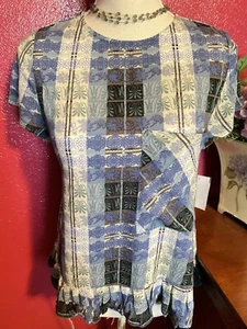 Woman’s Top by LA Gypsies Sz S Lovely Design and Ruffle Roxy Rose - Picture 1 of 6