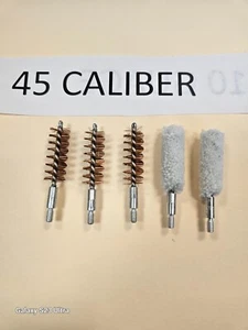 45 CALIBER  BRONZE  GUN BRUSH AND MOP KIT 3 BRUSHES AND 2 MOPS 5PIECE KIT - Picture 1 of 5