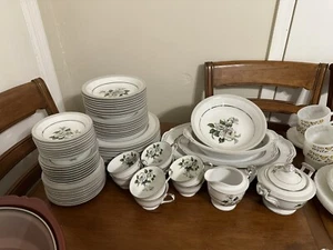 Vintage Noritake China Cobina 5432  Plates Floral Silver Trim - Picture 1 of 1