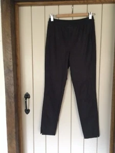 Ladies Zara Woman Black Trousers In Faux Suede, Straight Leg Size 8 - Picture 1 of 4