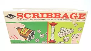 1A E.S. Lowe Scribbage Word Game No 954 Complete 1963 Family Spelling Game - Picture 1 of 4