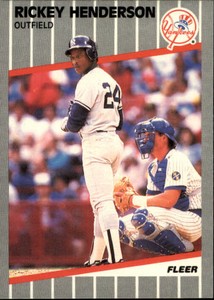 1989 Fleer Baseball #254 Rickey Henderson 