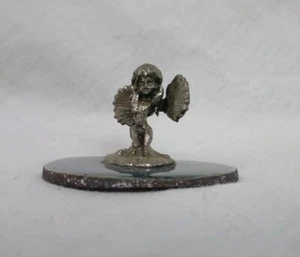 Pequeña Figura de Hada de Metal Montada en Rebanada de Geoda Natural - ¡Hermoso Regalo! - Imagen 1 de 7