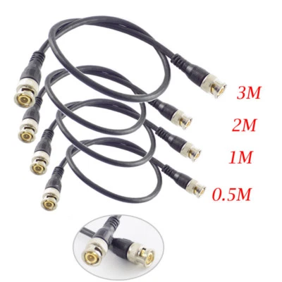CCTV Camera Type 0.5/1/2/3M BNC Male To Male coax Cable wire video Connector - Image 1 of 4