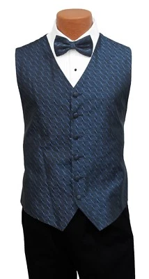 Royal Blue Legend Mens Fullback Formal Tuxedo Vest Wedding Suit Waistcoat Vests - Image 1 of 4