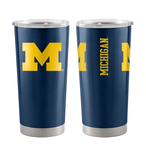 Michigan Wolverines Ultra Navy 20oz Travel Tumbler NCAA Cover