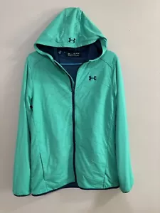 Youth Under Armour Green Full Zip Long Sleeve Hooded Jacket Size YXL - Picture 1 of 6