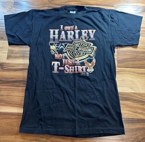 VTG 1988 Harley-Davidson 3D Emblem I Own A Harley Not Just Shirt T-Shirt Size L - Picture 1 of 16