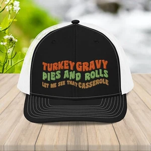 Thanksgiving Turkey Gravy Pies Richardson Trucker Hat for Men Women - Picture 1 of 20