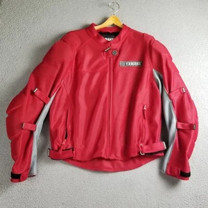 Yahama Motorcycle Street Bike Jacket Men Large Red Armored - Picture 1 of 10