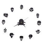  Acrylic Halloween Skull Clock Modern Wall Clocks Sticker Watch Mirror Surface