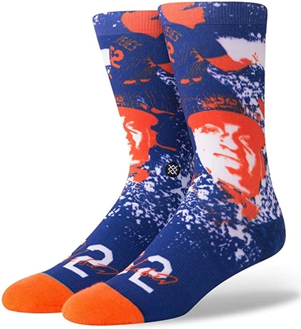 Stance New York Mets NYM Yoenis Cespedes Blue Splatter Socks Orange Large MLB Cover
