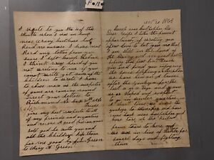 Civil War Letter. Battle Letter From Culpeper VA. Describes Battles In Area