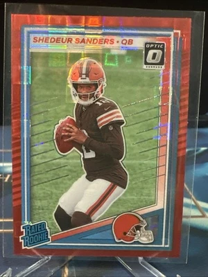 2025 Panini Donruss Shedeur Sanders Optic Preview Rated Rookie Red Pandora #306 - Image 1 of 2