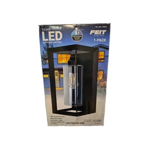 Brand New Feit LED Coach Lantern (14 in. Height) Model LAN14REC/BLK/RP - Picture 1 of 4