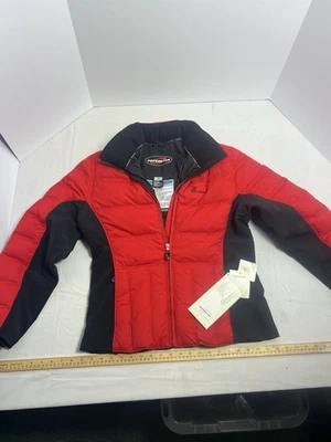 Obermeyer Mujer Talla 8 Hombre XS Parka Budweiser Chaqueta de Esquí Invierno Abrigo con Capucha Nuevo con Etiquetas Foto 1 de 4