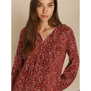 Reformation Helena Cotswold Floral Mini Dress 3/4 Sleeve V-Neck Size M - Picture 1 of 16