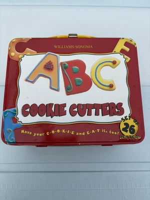 WILLIAMS SONOMA ALPHABET COOKIE CUTTERS- With Tin Case 2003 Vintage 3” - Image 1 of 4