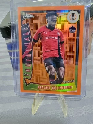 Arnaud  Kalimuendo 2022 / 23 Topps Chrome UEFA # 01/ 25 Orange Youtquake - Image 1 of 2