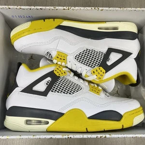 Nike Air Jordan 4 Retro Vivid Sulfur Scarpe da Ginnastica Taglia UK8.5 US11 EU43 AQ9129-101 ✅ - Foto 1 di 17