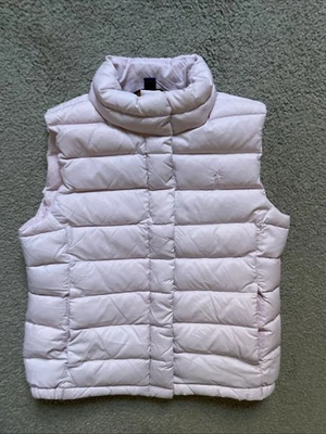 Colete acolchoado feminino polo Ralph Lauren tamanho 6X rosa fecho de pressão - Imagem 1 de 4