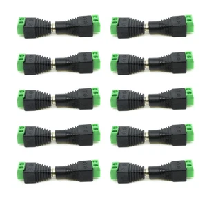 5/10 Pair 2.1/2.5x5.5mm 5-24V DC Barrel Power Plug Jack Connector LED Strip CCTV - Picture 1 of 45