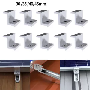 10 piezas abrazaderas de extremo de panel solar panel solar soporte Z montaje de aluminio - Imagen 1 de 16