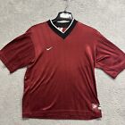Nike Small Check Striped Vintage Jersey Size Medium Red 90s Made In USA