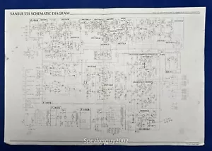 Original Sansui 551 Receiver Foldout Schematic - Picture 1 of 1