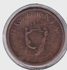 1805 Hibernia (Ireland) Copper Half Penny Coin