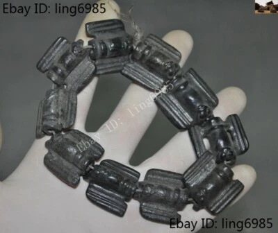 Pulsera amuleto murciélago tallado en hierro meteorito cultura china antigua Hongshan Foto 1 de 4
