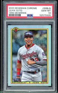 2020 Bowman Chrome 1990 Bowman Refractor Juan Soto #90BJS PSA 10 - Picture 1 of 2