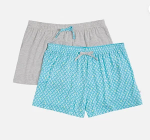 JANE & BLEECKER WOMEN'S 2 PACK SLEEP SHORTS (AQUA ARELLA GRAY XL )NWT - Picture 1 of 5