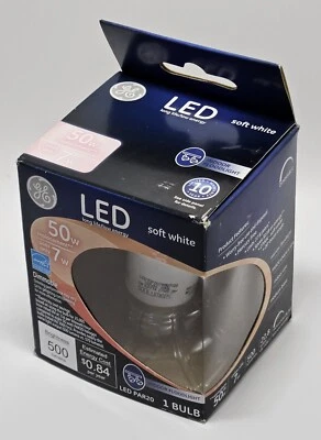 GE LED 50 WATT SOFT WHITE INDOOR FLOODLIGHT 500 LUMENS-DIMMABLE NEW - Image 1 of 4