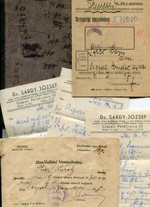 Ungarn Königreich 1930 1946 Stier Lajos Karoly Arbeiterbuch Lot Dr.'s Note Dokument - Bild 1 von 5