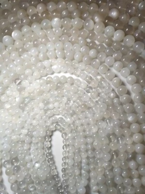 STONEUNIVERSE ~ Mondstein Moonstone AAA Edelstein Perlen Strang 6/8/10mm - Bild 1 von 2