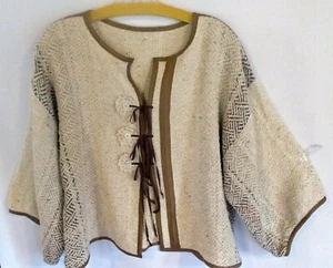 One of a Kind Handwoven Crop Jacket by Judi Gaston Appalachian Weaver - Picture 1 of 3