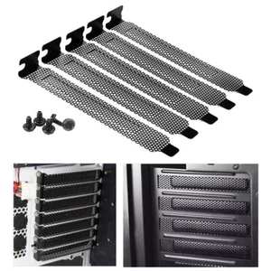 5Pcs Blanking Shield PCI Steel Slot Cover Plate Hard For PC Computer Case - Afbeelding 1 van 9