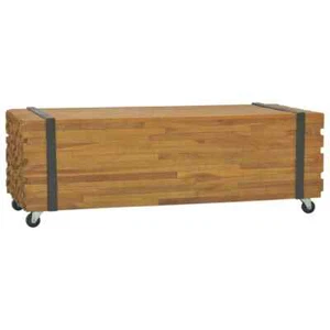 NNEVL Coffee Table 110x45x38 cm Solid Teak Wood - Picture 1 of 5