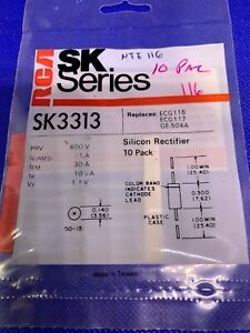 RCA SK3313 10pk Silicon Recifier (replaces NTE116, ECG116, GE504-A)