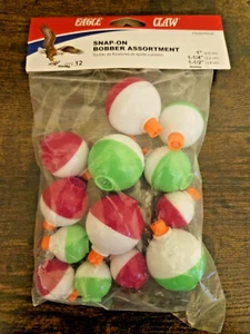 Neu Adlerkralle zum Aufknappen rot und grün Bobber Sortiment 12 in einer Packung. - Bild 1 von 5
