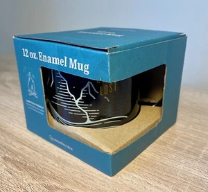 United By Blue, Black , Let's Get Lost, 12oz Enamel Mug, Campfire Friendly, NEW - Picture 1 of 4