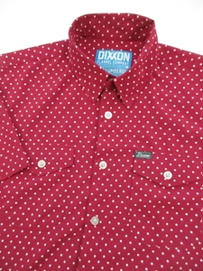 Mens Large Dixxon Flannel Co The Lumbergh D Lite Shirt SS red button polka dot - Picture 1 of 7
